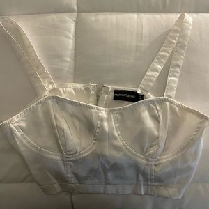 Pretty little thing white bustier top